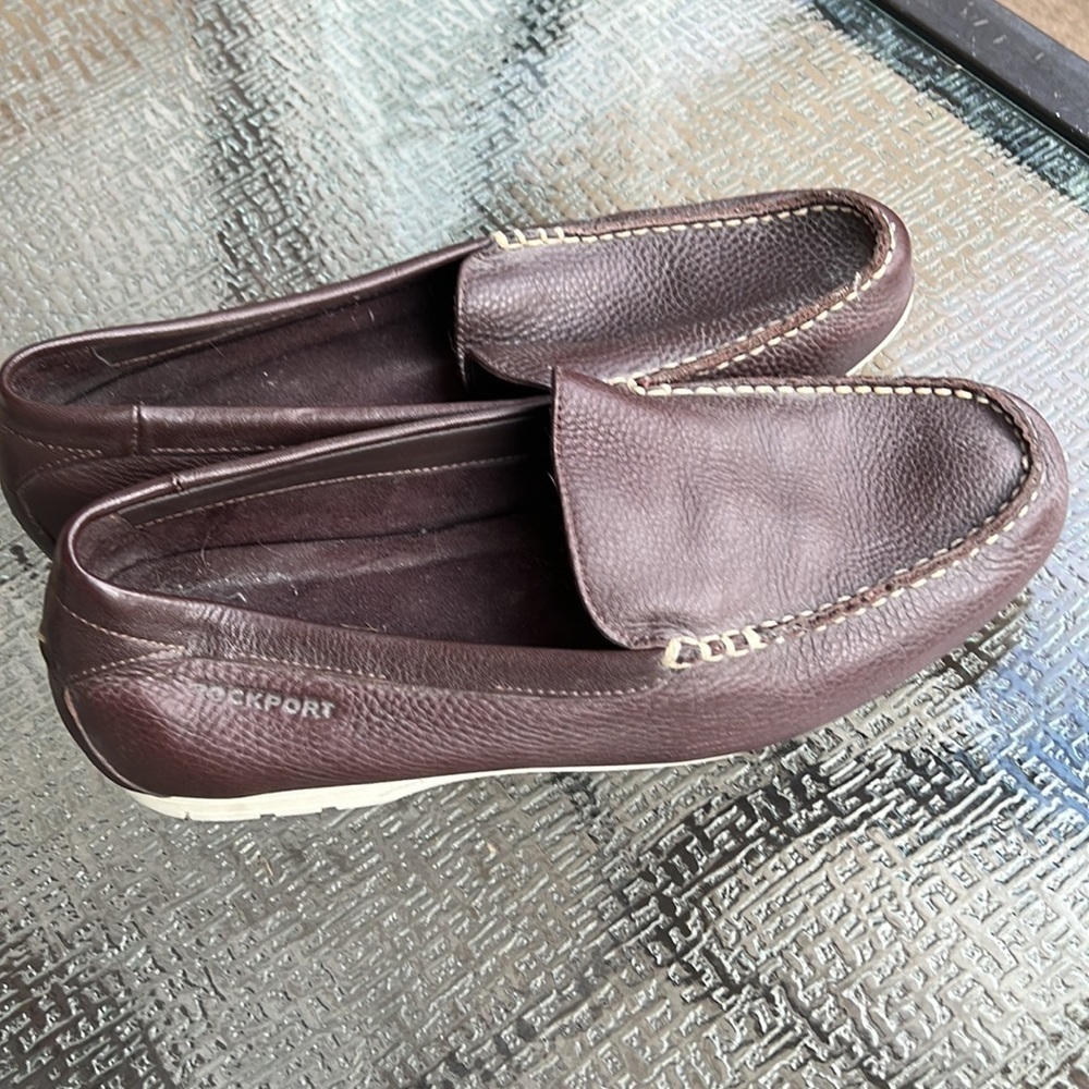 Brown leather slip on shoes adiprene by adidas - Picture 2 of 7